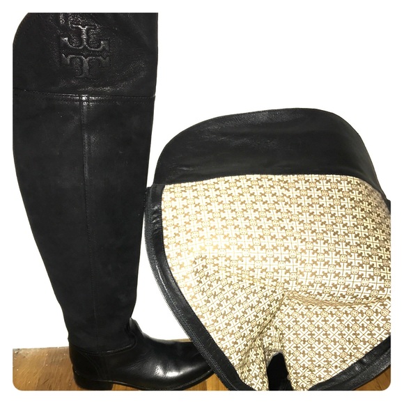 Tory Burch Shoes - Tory Burch, Embossed Logo, Knee-High Boots Size 6